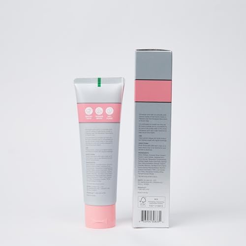 HIMALAYA PINKSALT Natural Whitening Toothpaste, 3.9 OZ (Pack of 4)- Fluoride Free I Natural Toothpaste for Teeth Whitening I Gum Health Care I Plaque Remover I Spearmint Flavor