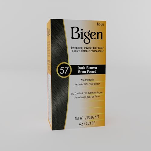 #57 Dark Brown Bigen Permanent Powder - 6 Pack