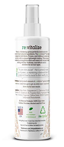 Biotin Hair Thickening Spray for Volume and Growth - NATURAL Volumizer with CAFFEINE for Thicker, Fuller Hair in Seconds