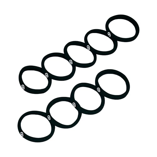 Gimme Beauty - Any Fit No Damage Hair Ties - Black Onyx - Seamless Microfiber Hair Elastic - Hair Accessories With All Day Hold - No Snagging, Dents, or Breakage Hair Tie Pack (9 Count)