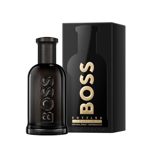 Hugo Boss Bottled Parfum – Woody Ambery Men's Cologne – With Notes of Leather, Orris & Wood – Long Lasting Fragrance