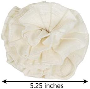 Cotton Collection Exfoliating Shower Pouf, 2 Pack, White