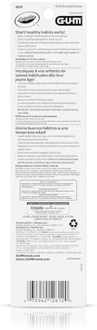 GUM Crayola Power Toothbrush for Kids, Extra Soft Bristled Toddler Toothbrushes, Travel Cap + Suction Cup Base, Batteries Included, 1 Count(Pack of 2)