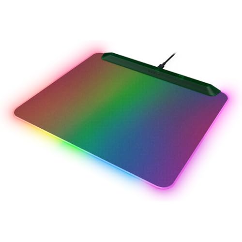 Razer Firefly V2 Pro Fully Illuminated RGB Gaming Mouse Mat: Backlit Design - 15 Zone Lighting - USB 2.0 Port - Detachable USB Type C Cable - Micro Textured Surface - Anti Slip Base - Phantom Green