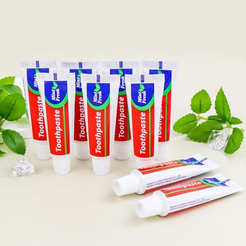 100pcs Travel Size Toothpaste Bulk - 0.88oz/25g Mint Mini Disposable Toothpaste for Hotel, Guests, Homeless, Charity