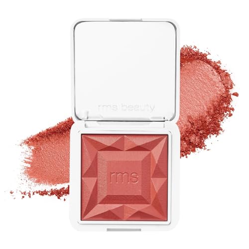 RMS Beauty ReDimension Hydra Powder Blush - Powder Gel Blush for Cheeks, Blush Cream, Cream Blush Makeup Shimmer Blush Powder Cheek Tint, Face Blushes