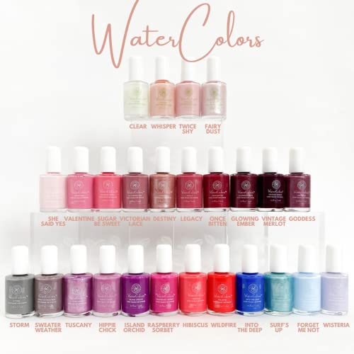 Honeybee Gardens Water-Based Nail Enamel, Clear, Eco-Friendly, Odorless & Vibrant Polish, 0.5 fl oz