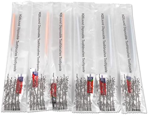 30 Pack Disposable Toothbrushes with Toothpaste, Individually Wrapped Bulk Medium Soft Bristle Tooth Brush Manual Travel Toothbrush Kit Bulk, White, 0.5 kilograms
