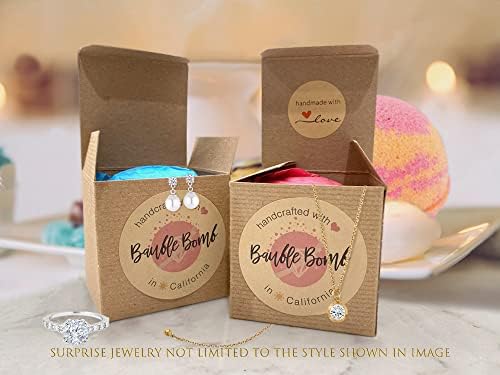 Ivy & Bauble Handmade Aromatherapy Bath Bomb with Surprise Earrings Inside, Fruity Punch Scent, Made in USA, Made Without Paraben, Preservatives, Phosphate, Large 10 oz