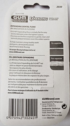 GUM Expanding Dental Floss 2030 43.3 Yd (Pack of 2)