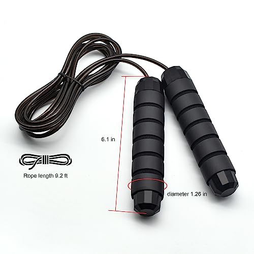 BOOMIBOO Jump Rope, Adjustable Jump Ropes,Skipping Rope Tangle-Free Rapid Speed with Ball Bearings for Women Men Kids,Exercise & Slim Body Jumprope at Home School Gym