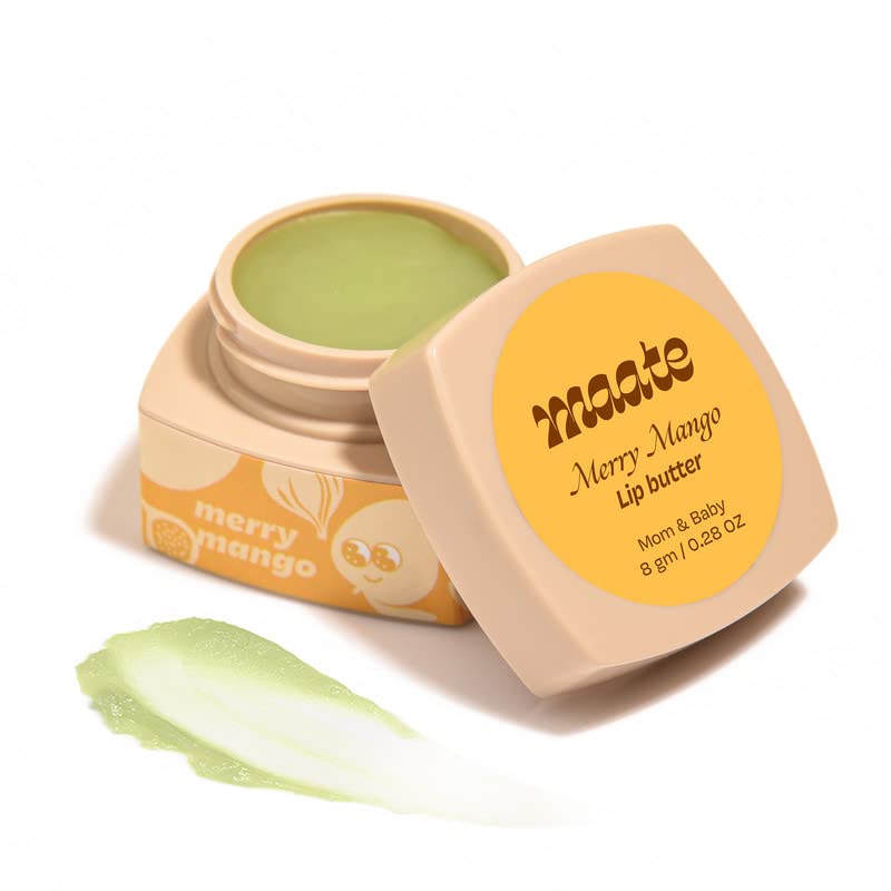 Maate Lip Butter | Packed with Mangoes For Ultra Hydrating Lips | Enriched with Raw Mango & Mango Seed Oil | 100% Natural (8 gm)