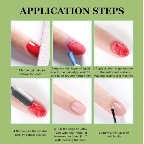 2 Pack 15ml Gel Remover Polish - Gel Polish Remover for Nails - Quickly & Easily Gel Nail Remover Within 3-5 Minutes - No Soaking or Wrapping Nail Gel Remover (0.51 Fl Oz (Pack of 2))