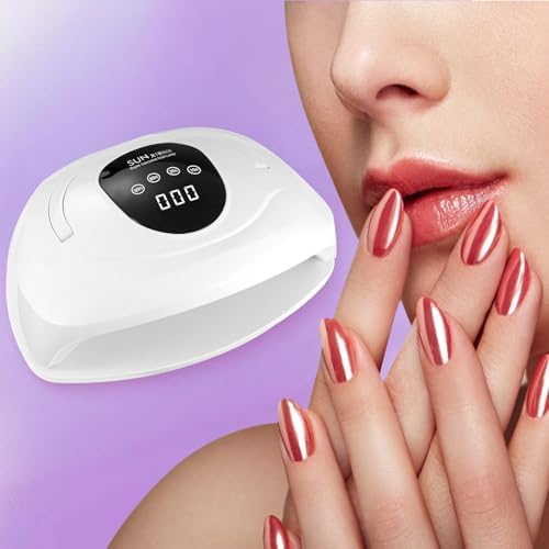 320W LED Nail Lamp,UV Nail Dryer for Dual Hands Gel Polish, 4 Timers 72Pcs Lamp Beads UV Nail Lamp Professional Nail Dryer Light, Automatic Sensor for Fingernail and Toenail