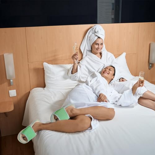 10 Pairs Washable House Slippers for Guests, Disposable Indoor Slipper with Thick Sole, Non Slip Open Toe Slipper, Spa Slipper Bulk for Home, Hotel, Bedroom, Travel, Unisex Universal Size