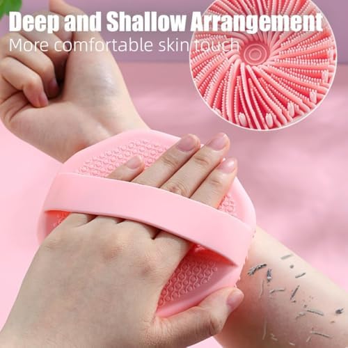 2Pcs Silicone Body Scrubber, Exfoliating Body Scrubber for Sensitive Skin, Silicone Scrubber Body, Silicones Body Brush for Showering, Charcoal