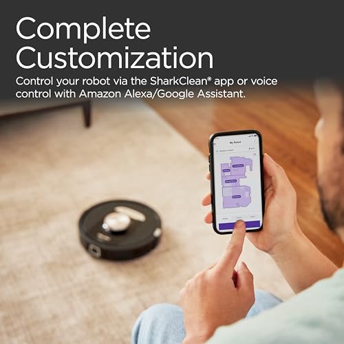 Shark RV2820AE Detect Pro Self-Empty Robot Vacuum with Bagless, 60-day Capacity HEPA Base, 3 Detect & React Technologies, Auto Deep-Clean on Carpets and Hardfloors, NeverStuck Tech, Wi-Fi Black/Bronze