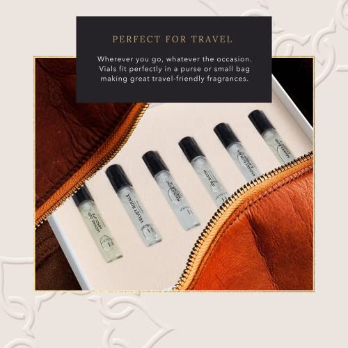 H HABIBI Deluxe Women's Fragrances Discovery Sample Set - Luxury Mini Perfumes for Women - Includes Iris, Magnolia, Jasmine Oud, & Rose Perfume Samples - 6 X 2ml Travel Size Perfume Samples