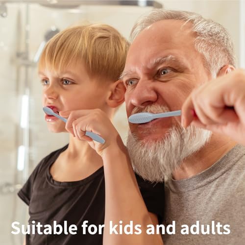 40-Pack Individually Wrapped Toothbrushes with Tongue Scraper | Bulk Soft Bristle Toothbrush Set for Adults, Travel-Friendly Disposable Toothbrushes for Hotels, Dental Offices(Multi-Colored)