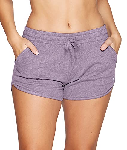 Colosseum Active Women's Simone 2.0 Cotton Blend Yoga and Running Short (Heather Grey, Small)