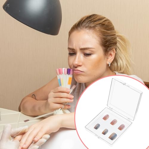 30 Pcs Press On Nail Packaging Box with 60 Pcs Adhesive Double Sided Tape Artificial Nail Display Storage Box Acrylic Nail Display Box Nail Box Organizer Case for Nail Salon