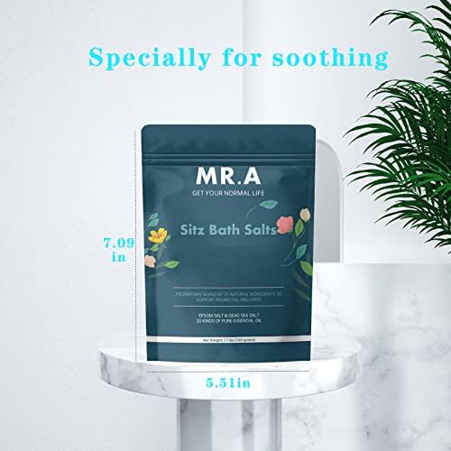 1.7 lbs Sitz Bath for Hemorrhoids,Premium Grade 23 Ingredients, Advanced Hemorrhoid Treatment Formula Epsom Salt Dead Sea Salt Essential Oils, Sitz Bath Salts for Hemorrhoids Toilet Seat Bathtug