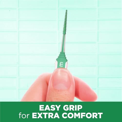 GUM Soft-Picks Comfort Flex, Mint, Easy to Use Dental Picks for Teeth Cleaning Health, Disposable Interdental Brushes with Convenient Carry Case, Dentist Recommended, 80 Count (Pack of 4)