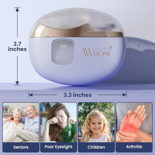 2025 Upgraded Electric Nail Clipper, 2 in 1 Electric Polishing Automatic Nail Clippers, Baby Nails Trimmer with Debris Storage & LED Light, Fingernail Clipper for Men/Women/Seniors/Adult/Kids