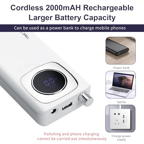 45000RPM Electric Machine Set With LCD Screen File Machine For Acrylic Gels Nails Manicures