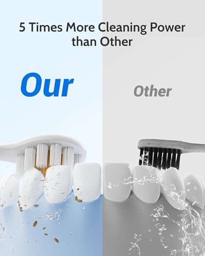 2 Pack Electric Toothbrush for Adults and Kids - Rechargeable Kids Ages 12+ and Adults with 12 Brush Heads & 2 Electric Toothbrush, 90 Days Battery Life - Black and White