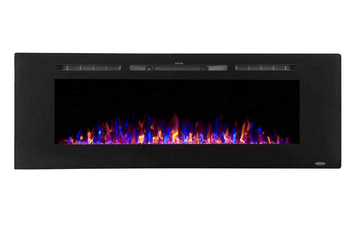 Touchstone Smart Electric Fireplace-The Sideline 60" Wide-in Wall Recessed - 30 Realistic Ember Color/Flame Options - 1,500W Heater w/Thermostat - Log & Crystal Hearth Options - Alexa/WiFi Enabled