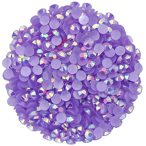 4500 Pcs SS6 2mm AB Flatback Rhinestones for Nails Art Crafts Glitter Round Shine Gems Crystals DIY Clothes Shoes (Purple AB)