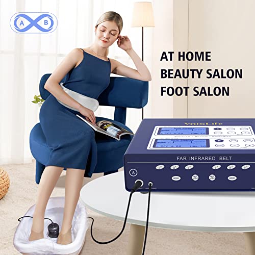 Ionic Foot Bath Detox Machine, Dual Foot Detox Machine for 2 Users with Heating Belt, 5 Detox Mode,Dual Channel, Suitable for Home Beauty Salon Foot Spa Use…