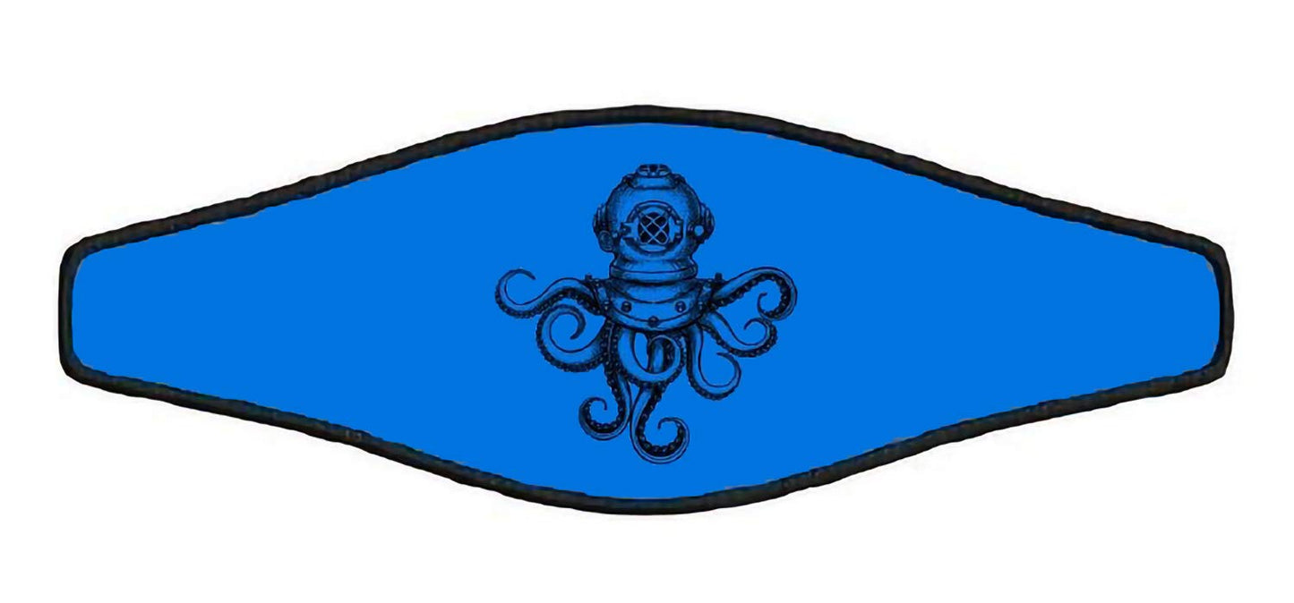 Innovative Scuba Concepts Scuba Diving Mask Strap Wrapper Blue Octopus