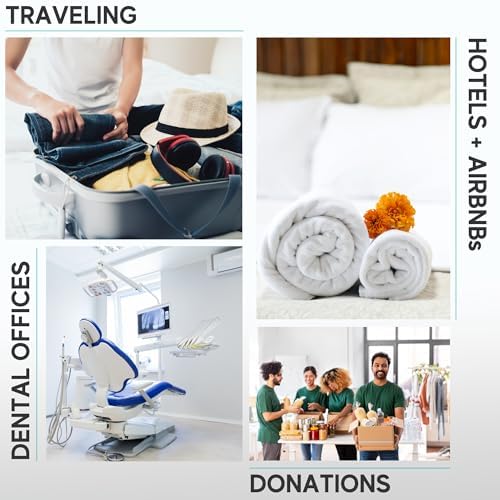 104 Pack Bulk Toothbrushes w/Cover Caps, Individually Wrapped Disposable Travel Toothbrush, Value Size, Long Lasting 3+ Months, Med-Soft Manual Teeth Brush Bristles, 4 Colors (Red Green Blue Pink)