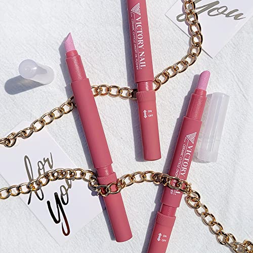 1PCS Ceramic Cuticle On/Off Oil Pusher Cuticle Pusher