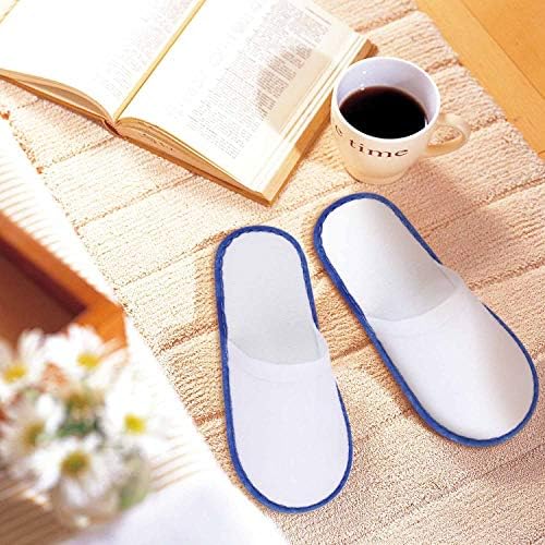 24 Pairs Spa Slippers Flip Flops Disposable Slippers for Hotel Guests Women Men Closed Toe Super Comfort White