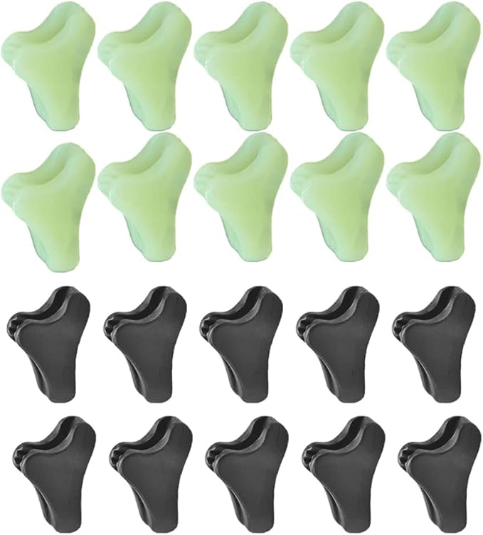 20 Pack Tent Rope Tensioner Buckles Tightener Fastener Fluorescent Canopy Guyline Cord Buckle Adjustment Triangle Fixing Pull Stopper for Outdoor Camp Mountain Camping Backpacking