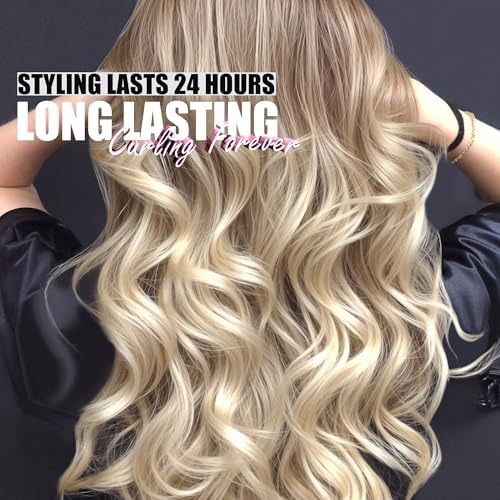 2 inch Curling Iron For Long Hair, Lightweight Large Barrel Curling Iron 2 Inch, Ceramic Curling Wand Infused Argan Oil & Keratin for Bouncy Big Curls, 9 Temps Digital Display & Lock Key, Glove