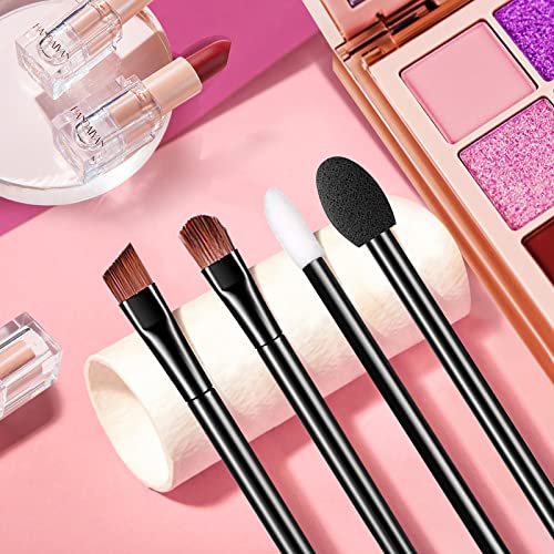 250 Pieces Disposable Eyebrow Brushes Makeup Brush Set, 100PCS Angled/Round Eyebrow Brushes 50PCS Double-End Eyeshadow Brushes, 100PCS Lip Brushes for Women Girls Salon Beauty Cosmetic Make up Tool