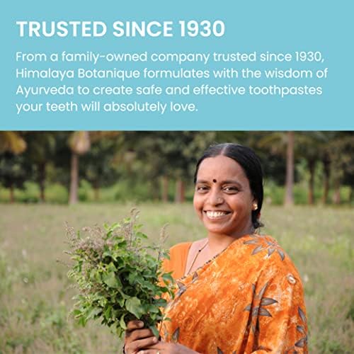 Himalaya Botanique Whitening + Hydroxyapatite Toothpaste, Mint Flavor - Nano Hydroxyapatite to Support Remineralization and Restore Enamel, Appropriate for Sensitive Teeth - Vegan, Gluten Free, 4 oz