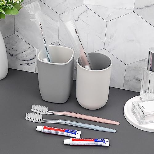 HQSL Sund 100 pcs Disposable Toothbrushes with Toothpaste, 2 Color Toothbrushes and Toothpaste 10g, Bulk for Homeless, Airbnb, Hotel