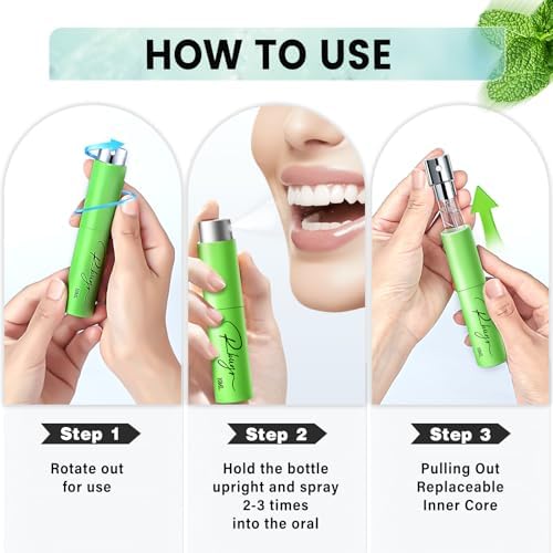 Breath Spray,5 Pcs Dry Mouth Spray,Mouth Spray Fresh Breath for Breath Care,Breath Spray for Bad Breath for Portability(10 ml/0.33 floz