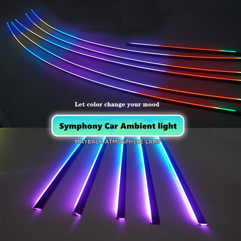 18 in 1 Symphony car Ambient Lights RGB car Interior Acrylic Light Guide Fiber Optic Universal Car Decoration Atmosphere Lights