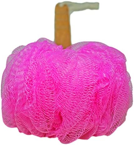 4 Pack Shower Loofah Body & Back Scrubber - Exfoliating Loofah luffa loofa Bath Brush On a Stick - with Long Wooden Handle Back Brush for Men & Women - Easy Reach Body Wash & Lotion Applicator