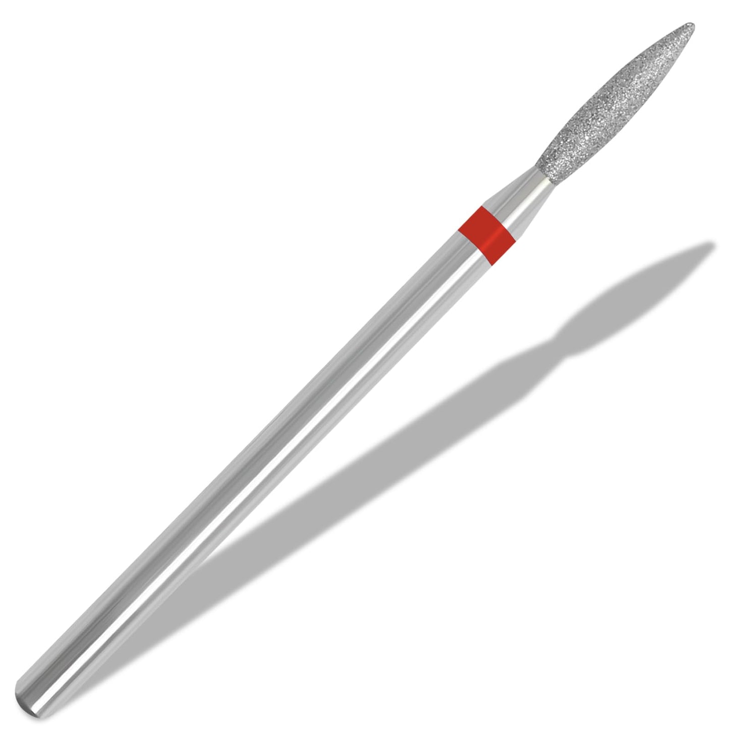 Vnjaoi E-File Nail Drill bit with Case for Manicure and Pedicure, Russian Electric File bits, Diamond, Flame (Drop), Non Painful Efile for Nail Salon Manicure(Fine)