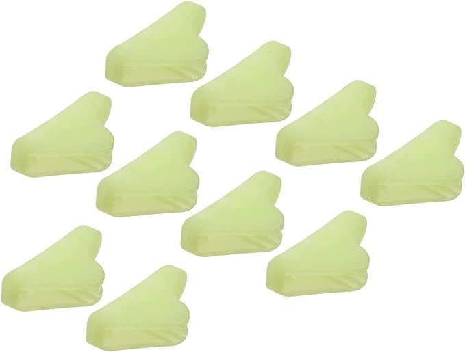 MECCANIXITY Tent Rope Buckle Tensioner, Large Triangle Cord Adjuster for Camping Hiking Backpacking Travel, Fluorescent Green Pack of 20