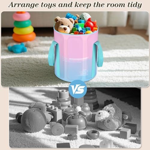 33L Folding Bucket Foot Bath, Multi-Function Portable Foot Tub Bag with Handle, Travel Outdoor Camping Portable Foot Bubbles Fishing (Teal)