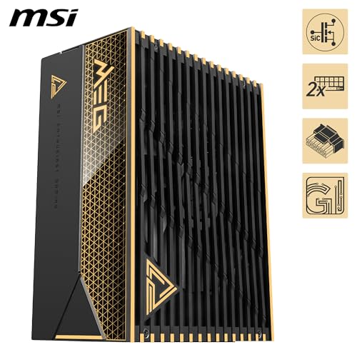 MSI MEG Ai1600T PCIE5 ATX 3.1 Gaming Power Supply - Full Modular - 80 Plus Titanium Certified 1600W - 100% Japanese 105°C Capacitors - ATX PSU - 12 Year Warranty
