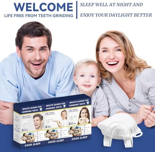 4 Pack Kids Mouth Guards for Teeth Grinding, Small Size, Comfortable Night Guard for Kids, Professional Mouth Guards, Effective for Clenching Teeth